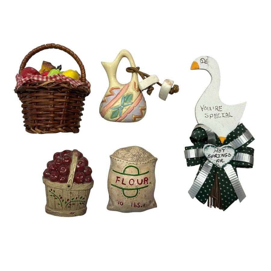 Vintage 1990's Cottagecore Country Farmhouse Refrigerator Magnets Lot of 6 Goose | Finer Things Resale