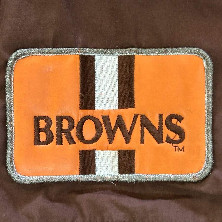 VINTAGE Cleveland Browns Mirage First String NFL Stadium Parka Coat XLARGE | Finer Things Resale