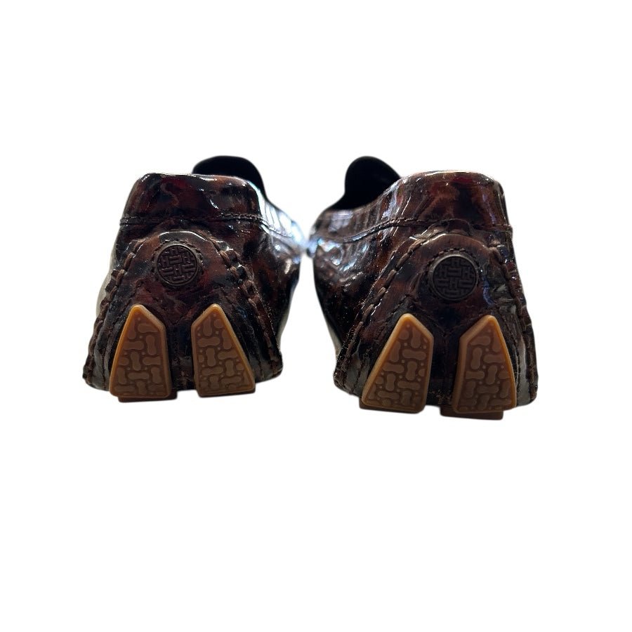 Cole Haan Patent Leather Cheetah Print Driving Loafers SIZE 7.5M | Finer Things Resale