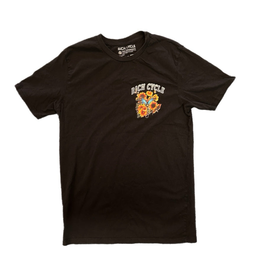 Rich Cycle T-Shirt Sunflower Butterfly Graphic Tee MENS SIZE SMALL | Finer Things Resale