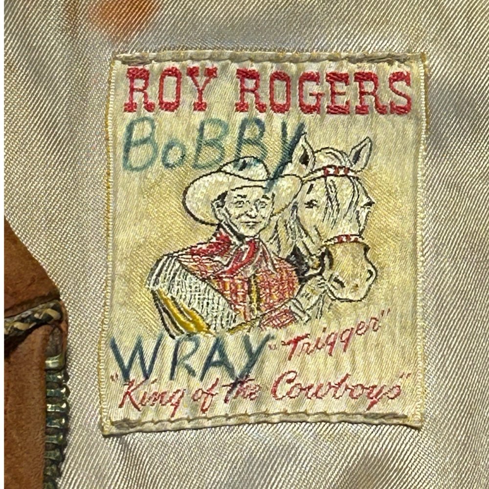 Roy Rogers Cowboy Western Leather Jacket & Chaps Youth size VINTAGE 1950's | Finer Things Resale