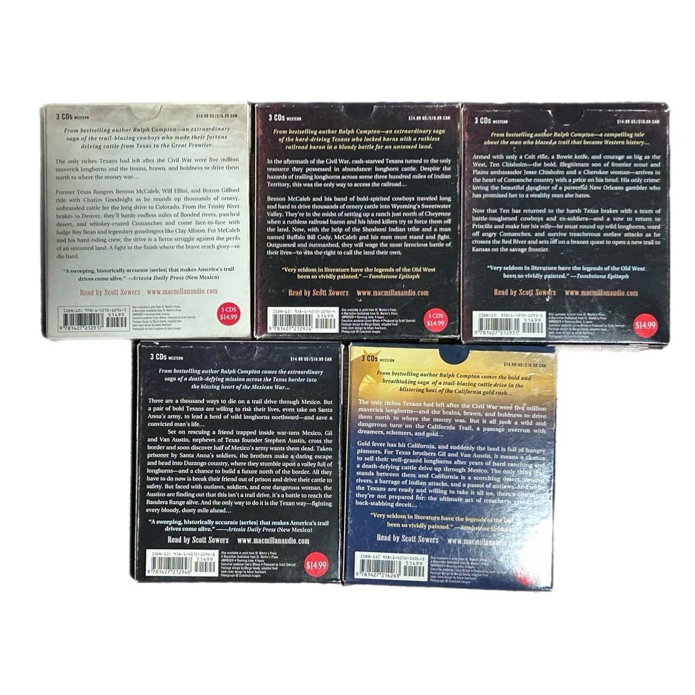 The Trail Drive Series Ralph Compton Audio CD Set  Books 1-5 | Finer Things Resale
