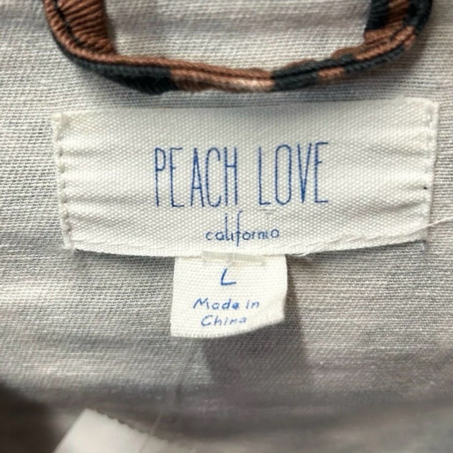 Peach Love leopard print jacket SIZE LARGE | Finer Things Resale