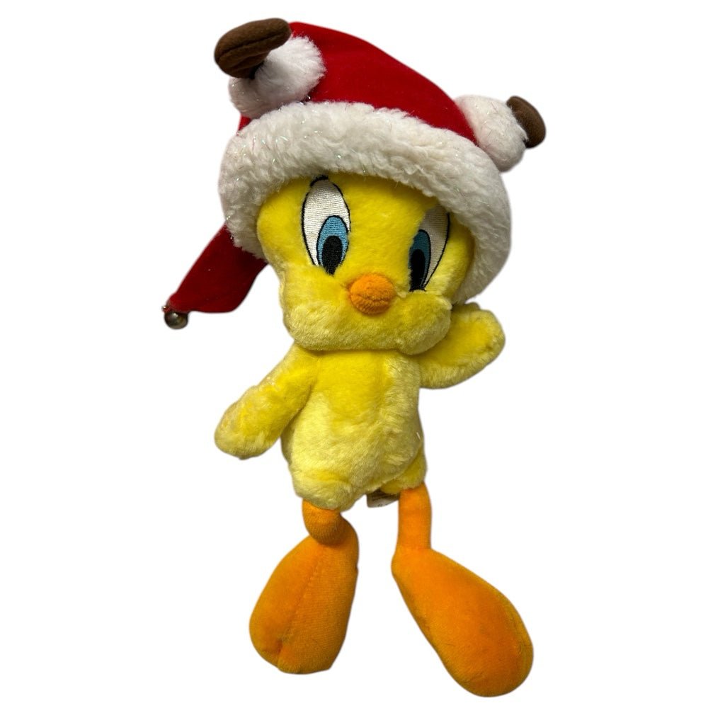 Hallmark Tweety Bird Santa's Wittle Helper Santa Hat 10" plush stuffed animal | Finer Things Resale