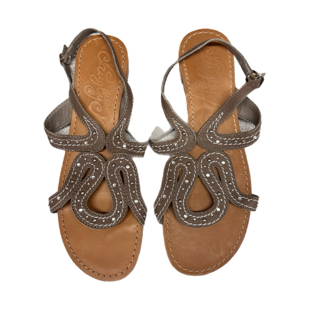 Naughty Monkey Loop Strap Flat Sandals SIZE 10