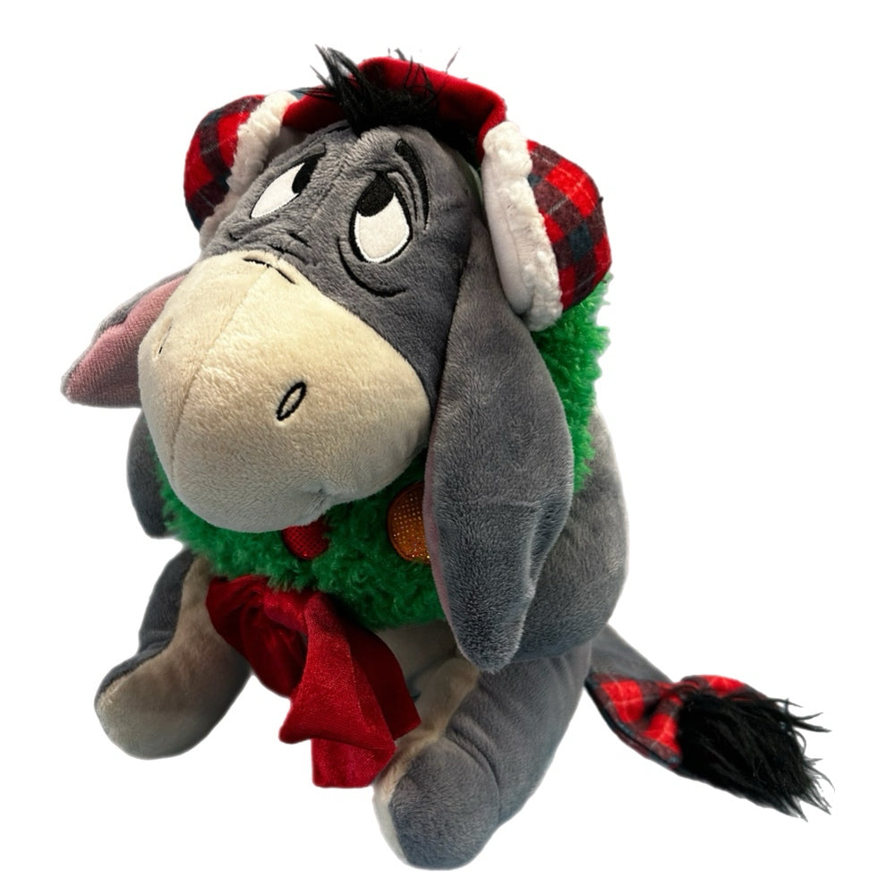 Disney Store Eeyore Holiday Plush Stuffed Animal Toy Christmas Wreath 2021 | Finer Things Resale