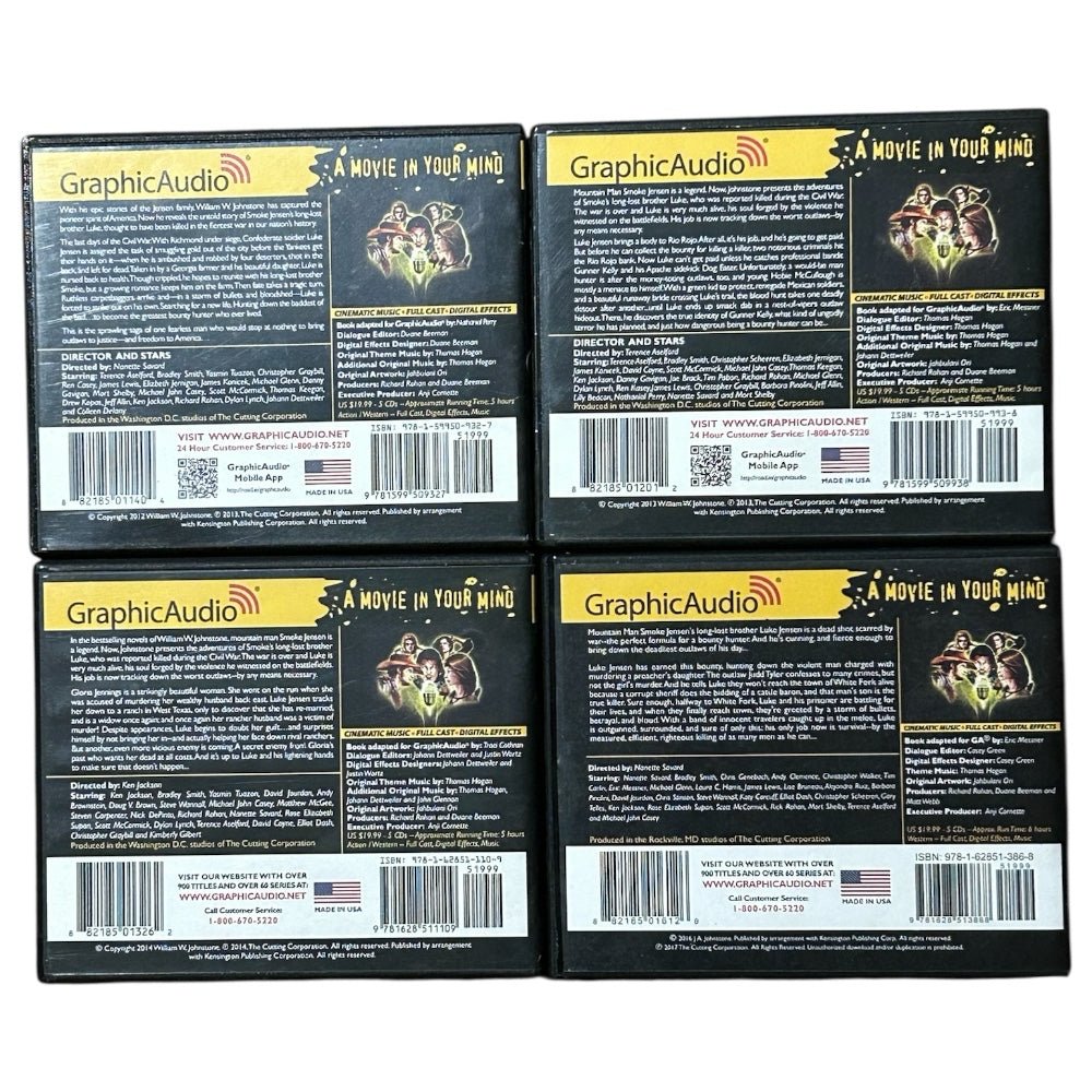Luke Jenson Series William W. Johnstone GraphicAudio CD Lot of 4 No 1, 2, 3, 5 | Finer Things Resale
