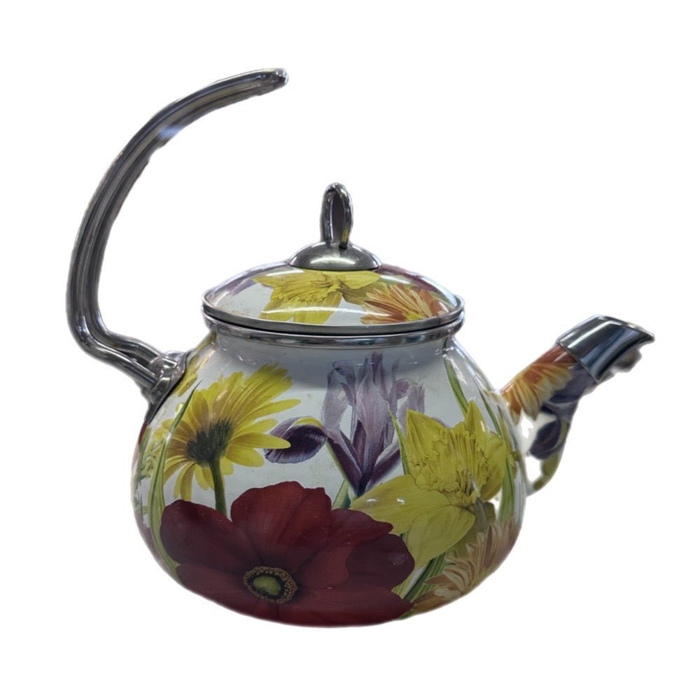 The Pioneer Woman Flower Garden Enamel Tea Kettle Teapot RETIRED! | Finer Things Resale