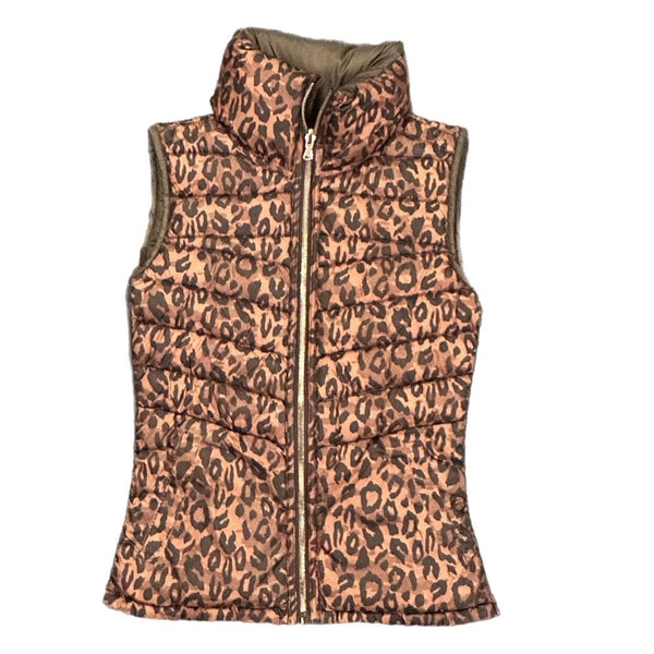 Snobbish Reversible Olive & Leopard Print Puffer Vest SIZE MEDIUM NWT! | Finer Things Resale