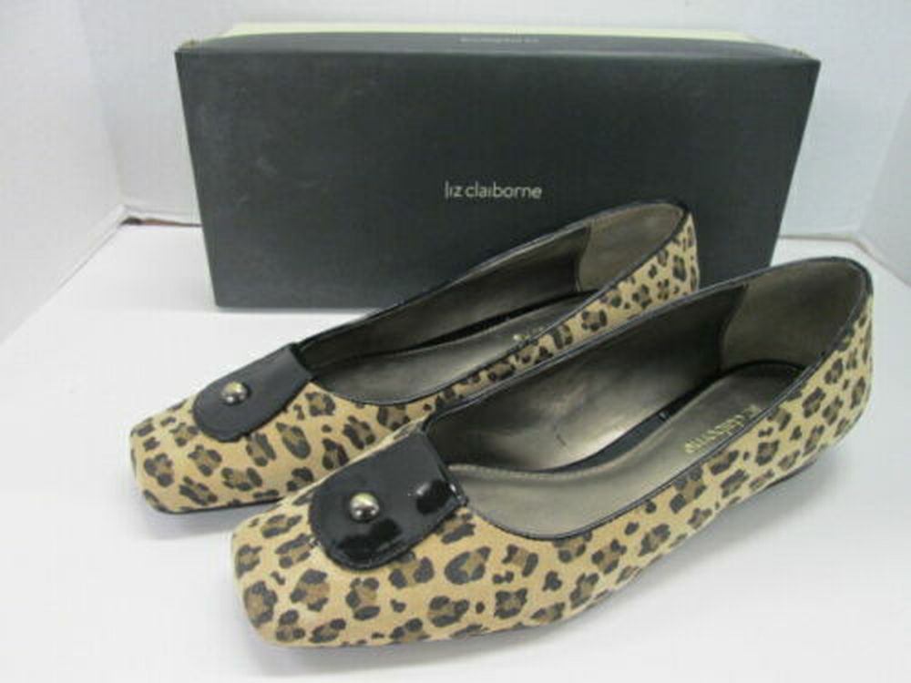 Liz Claiborne Cheryl Suede Leopard Print Mary Janes SIZE 8.5M | Finer Things Resale