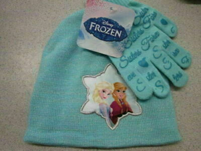 Disney Frozen Elsa & Anna hat & glove set BRAND NEW! SIZE 4-10