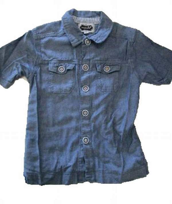 Mud Pie short sleeve button front shirt SIZE 2T | Finer Things Resale