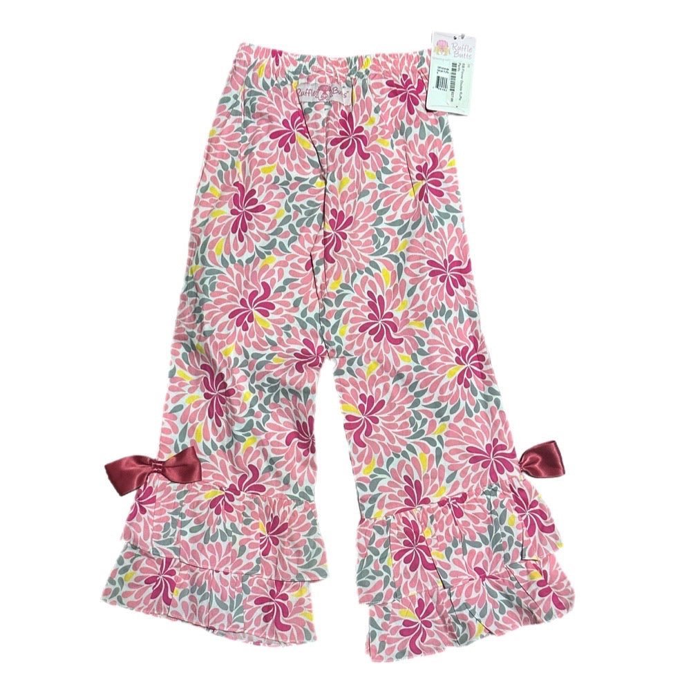 Ruffle Butts Aaliyah print wide leg ruffle pants SIZE SMALL NWT! | Finer Things Resale