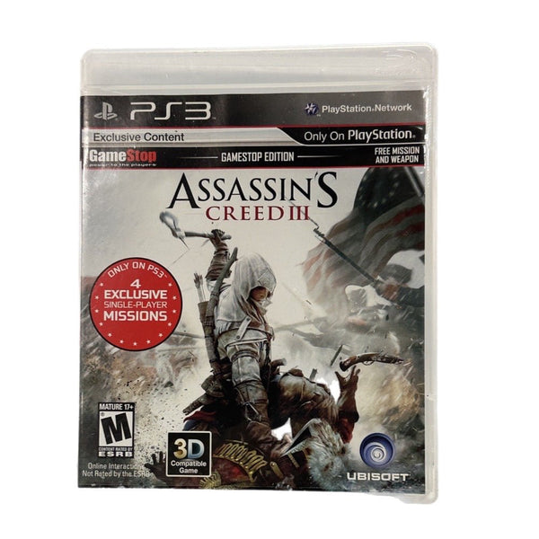 Assassin's Creed III Sony Playstation 3 PS3 game Rated M 17+ 2009 | Finer Things Resale