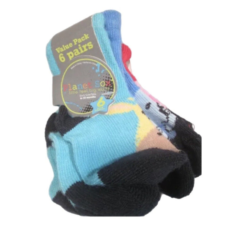 Planet Sox Value Pack 6 pair socks NEW SIZE 6-12 MONTHS | Finer Things Resale