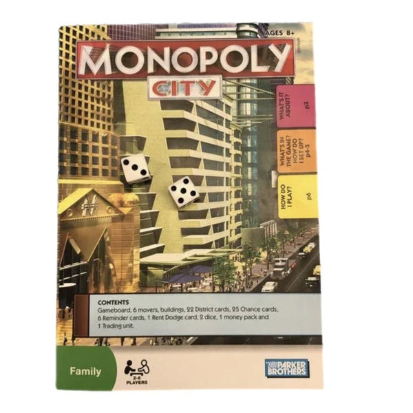 Monopoly City REPLACEMENT Instruction booklet and set of dice | Finer Things Resale