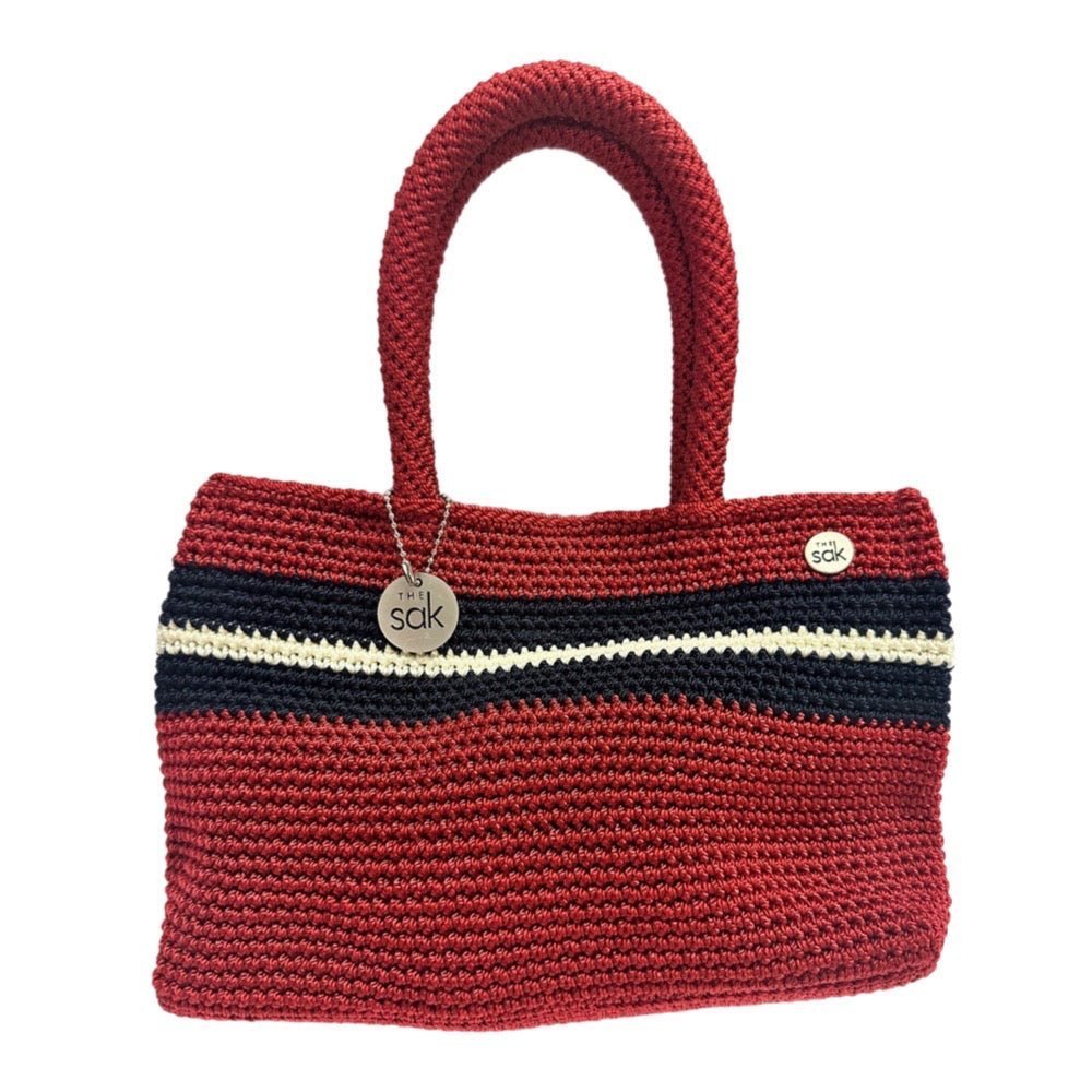 The Sak crochet double handle tote purse bag | Finer Things Resale