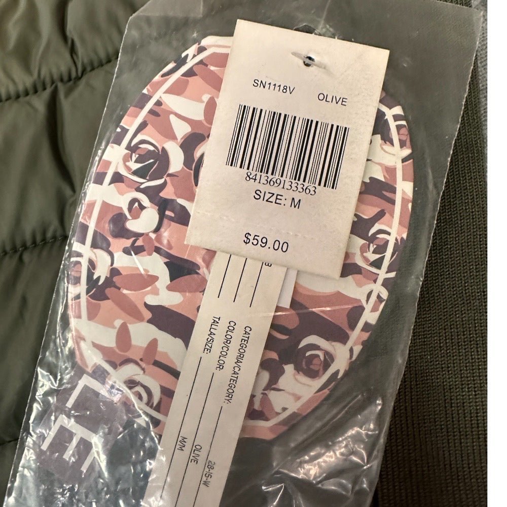 Snobbish Reversible Olive & Leopard Print Puffer Vest SIZE MEDIUM NWT! | Finer Things Resale