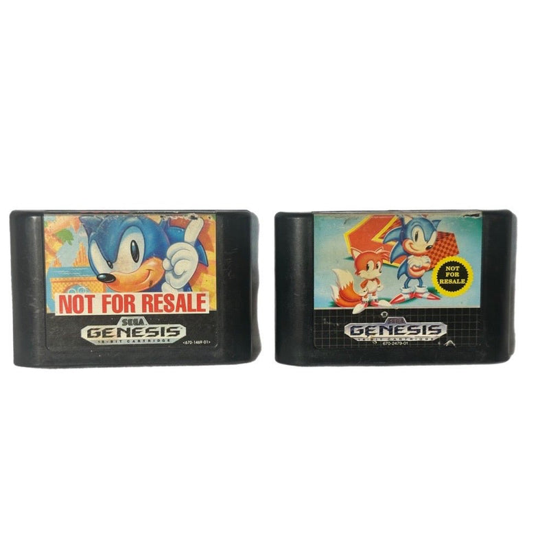 Sega Genesis Sonic the Hedgehog f1 &  2 game Not For Resale versions | Finer Things Resale