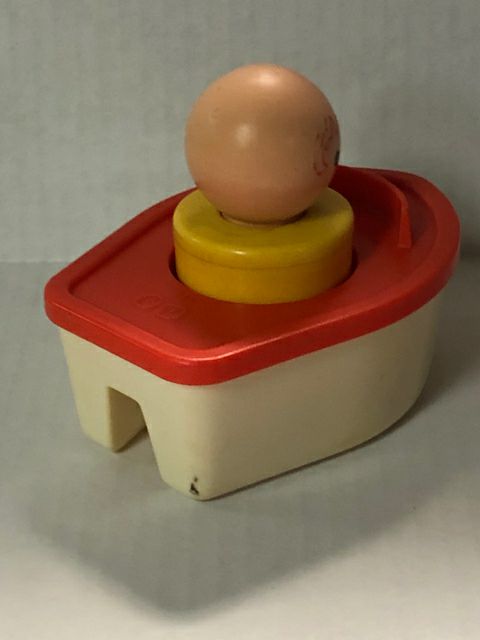 Vintage 1974 Fisher Price Jumbo Little People figure and boat #411 | Finer Things Resale