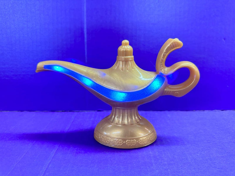 Disney Aladdin Magic Genie Lamp Bottle Talks & Lights Up! Jakks Pacific | Finer Things Resale