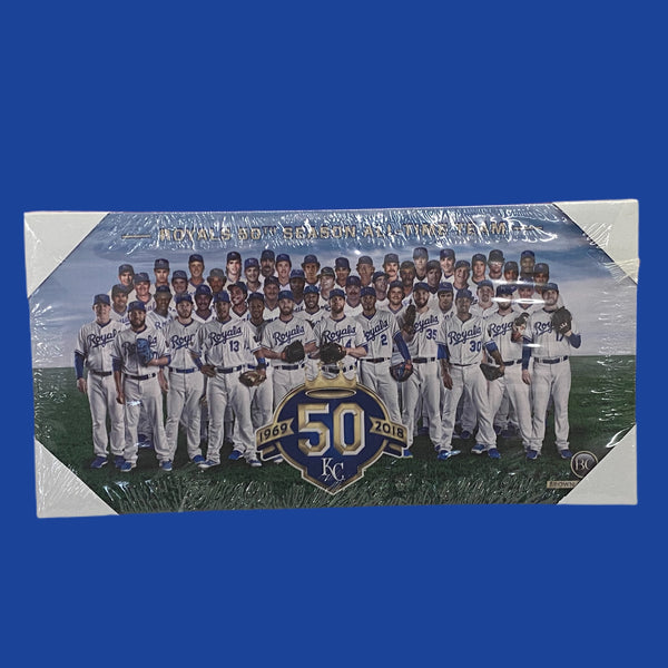 MLB Kansas City Royals Baseball 50th Season All-Time Team canvas picture NEW! | Finer Things Resale