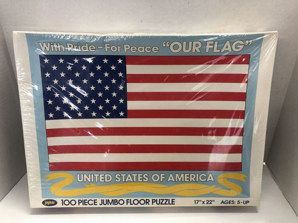 Jaymar With Pride - For Peace "Our Flag" USA 100 piece jumbo floor puzzle NEW! | Finer Things Resale