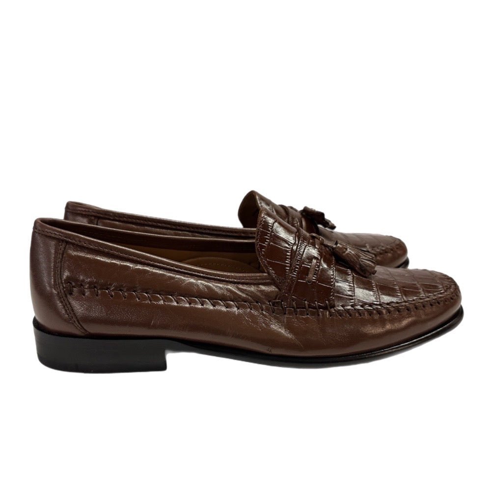 Florsheim Pisa Moc Toe Tassel Loafer Crocodile Print SIZE 11 D | Finer Things Resale