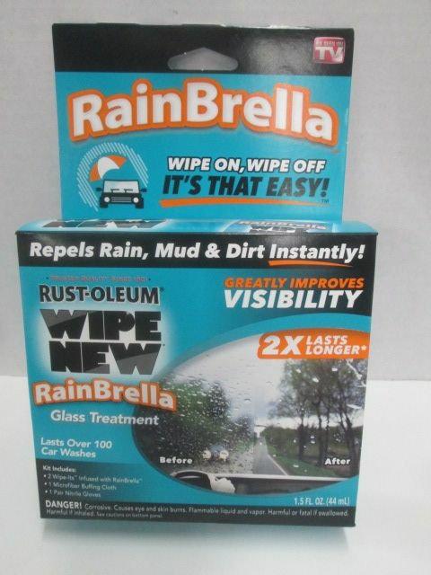 Wipe New Rust-oleum RainBrella Glass Treatment AS SEEN ON TV! BRAND NEW! | Finer Things Resale