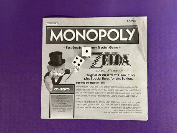 Monopoly The Legend of Zelda Collector Edition REPLACEMENT Instructions & Dice | Finer Things Resale