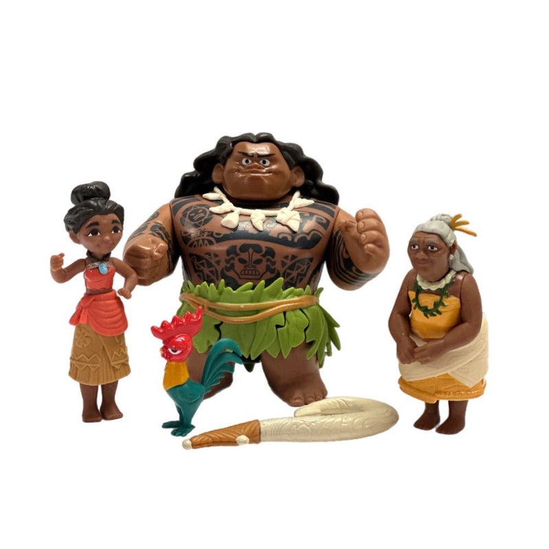 Hasbro Disney Moana Adventure Pack action figures Moana Maui Hei Hei Tala | Finer Things Resale