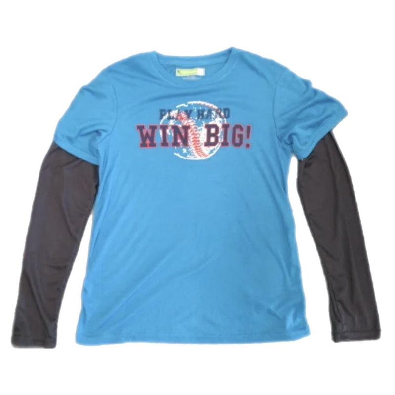 Tek Gear Play Hard Win Big long sleeve shirt SIZE BOYS XLARGE | Finer Things Resale