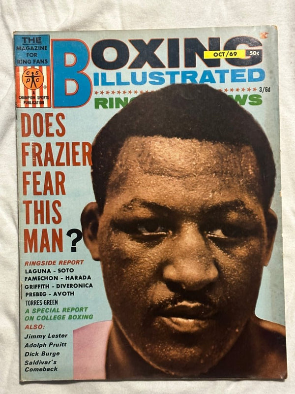 Boxing Illustrated Magazine Joe Frazier Does Frazier Fear This Man? October 1969 | Finer Things Resale
