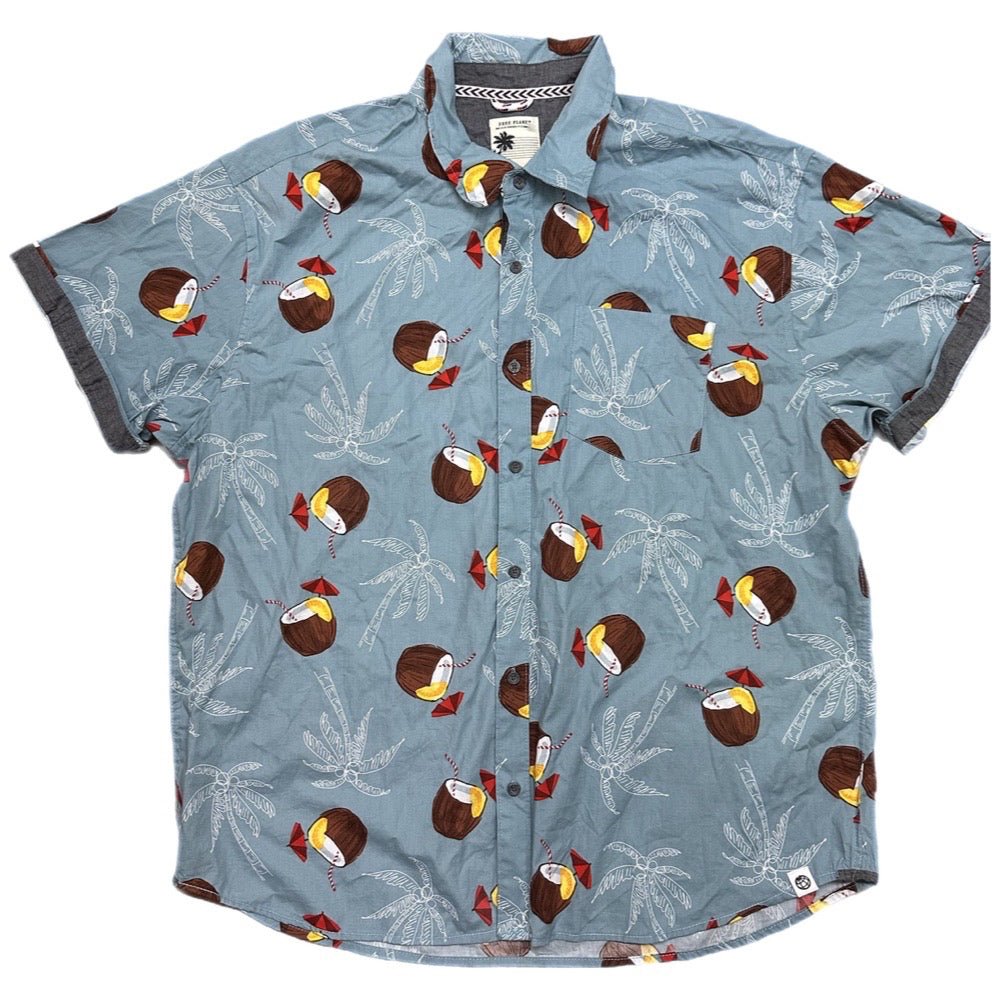 Free Planet Hawaiian Coconut print short sleeve shirt SIZE 3X NWOT | Finer Things Resale