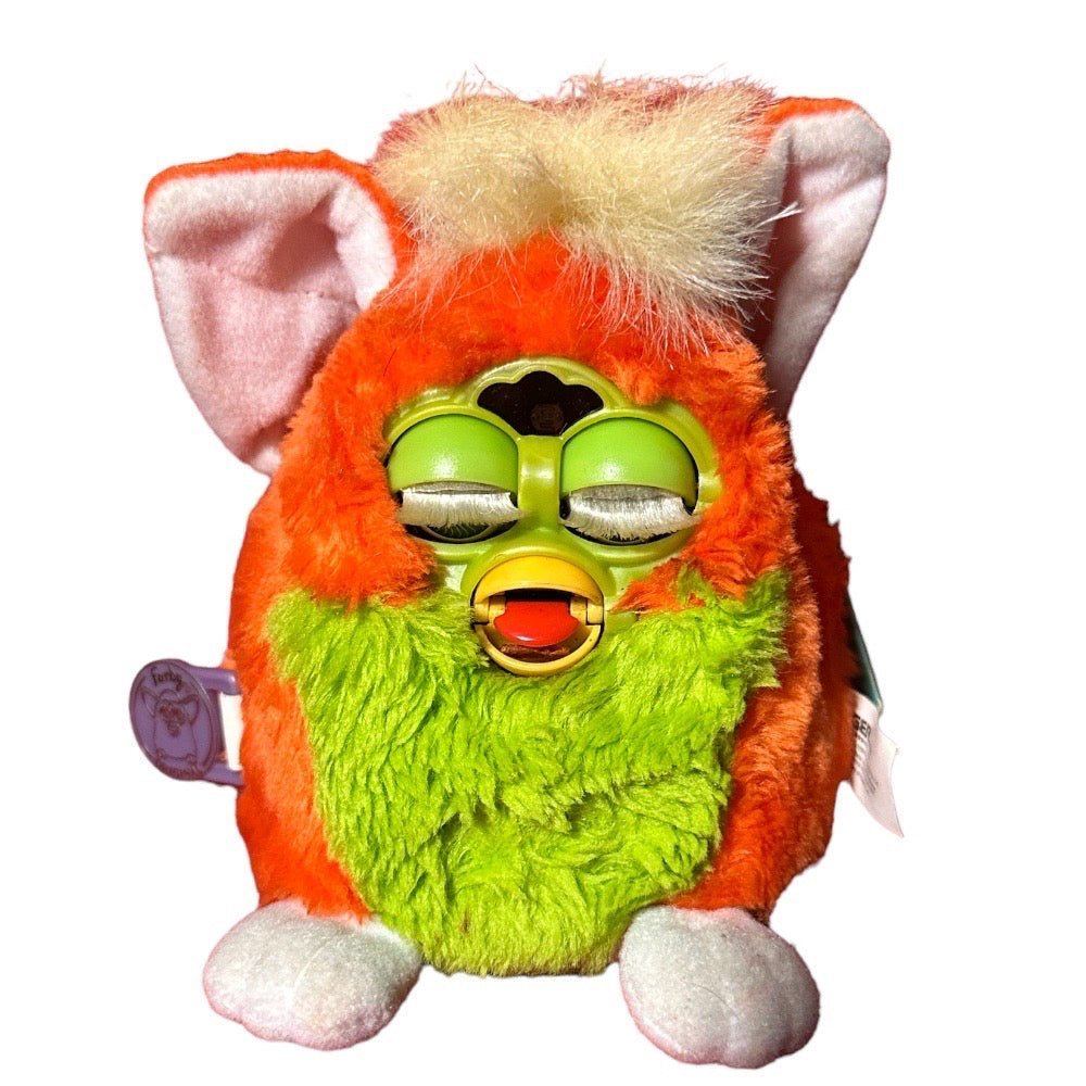 Tiger Electronics Furby Babies Green & Orange with tags  WORKS! Vintage 1999 | Finer Things Resale