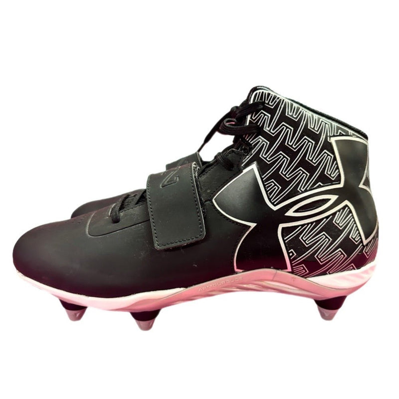 Under Armour UA C1N Black Mid Football Cleats Sneakers Shoes SIZE 11 1264317-001 | Finer Things Resale