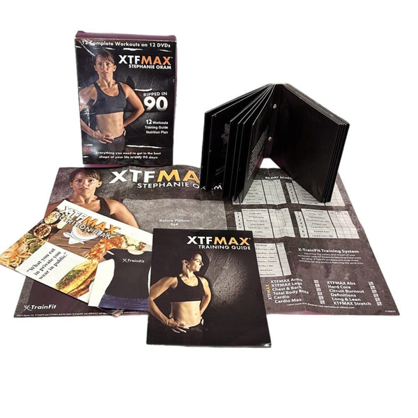 XTFMax Ripped in 90 Day Fitness Exercise Workout DVD Stephanie Oram 12 DVD set | Finer Things Resale