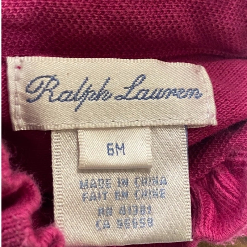 Ralph Lauren ruffle short sleeve print dress SIZE 6 MONTHS | Finer Things Resale