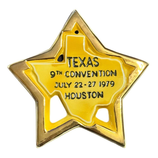 Jim Bean Texas 9th Convention July 22-27 1979 Houston ceramic trivet plate | Finer Things Resale