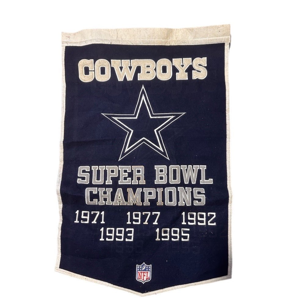 Dallas Cowboys NFL Super Bowl Champions Legends Embroidered Banner | Finer Things Resale