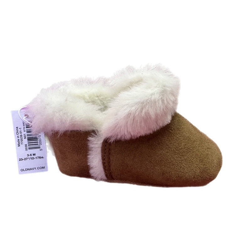 Old Navy faux fur lined ankle boots SIZE 3-6 MONTHS NWT! | Finer Things Resale