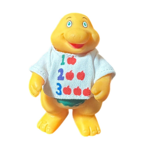 Kid Kore DinoPals Yellow Dinosaur with T-shirt action figure 3.5" VINTAGE 1992 | Finer Things Resale