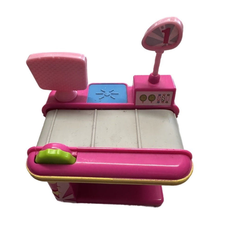 Shopkins Small Mart Supermarket Grocery Checkout Stand with working conveyor! | Finer Things Resale
