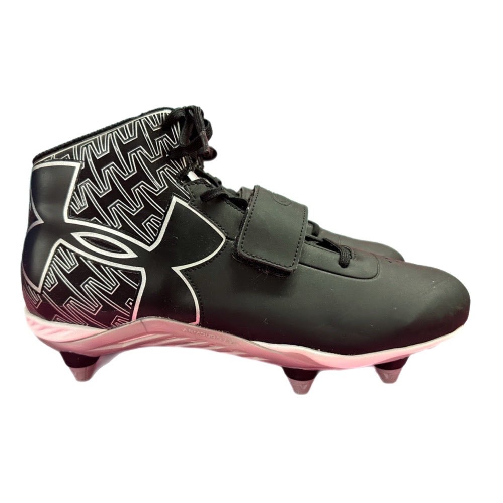 Under Armour UA C1N Black Mid Football Cleats Sneakers Shoes SIZE 11 1264317-001 | Finer Things Resale