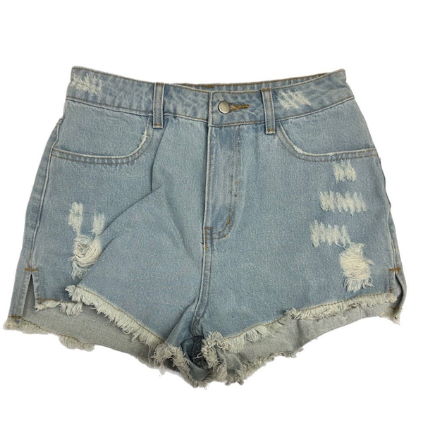 Honey Punch high waisted distressed denim cutoff shorts SIZE SMALL BRAND NEW! | Finer Things Resale