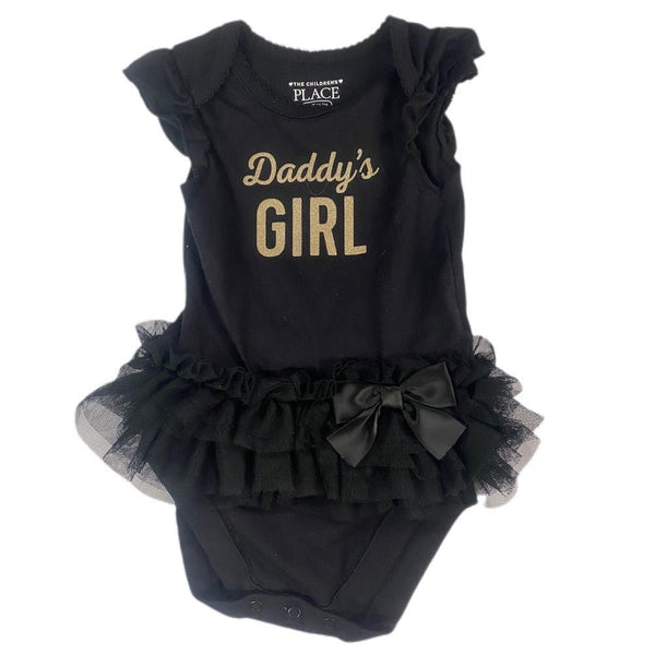The Childrens Place "Daddy's Girl" lace ruffle romper SIZE 0-3 MONTHS NWT! | Finer Things Resale
