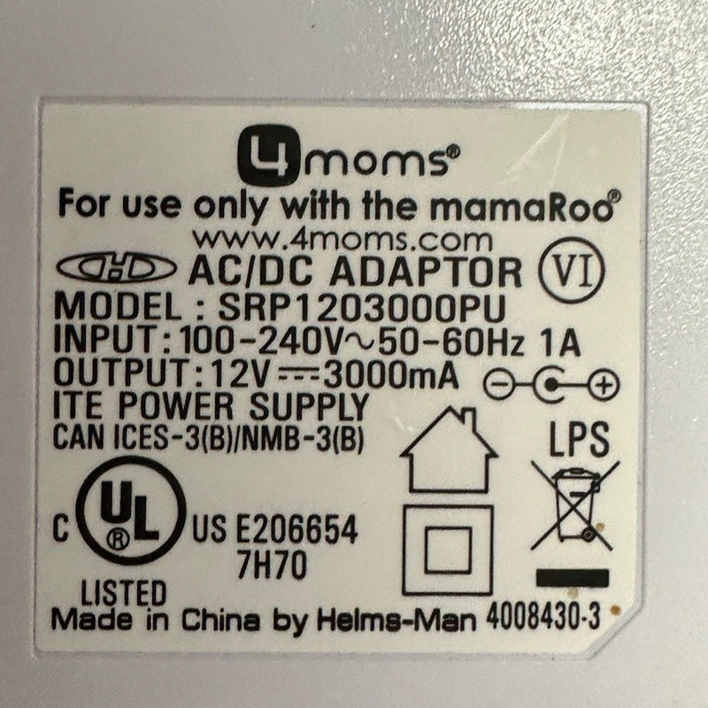 4Moms MamaRoo infant swing REPLACEMENT AC power cord