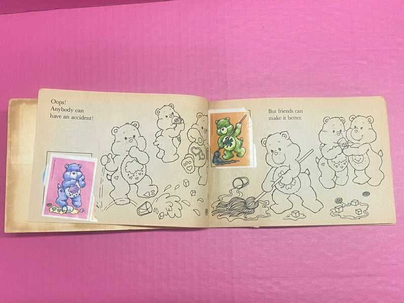 Care Bears Caring and SHaring Sticker Book Vintage 1984 Pizza Hut | Finer Things Resale