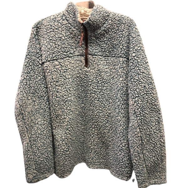 True Grit frosty blue sherpa long sleeve pullover shirt | Finer Things Resale