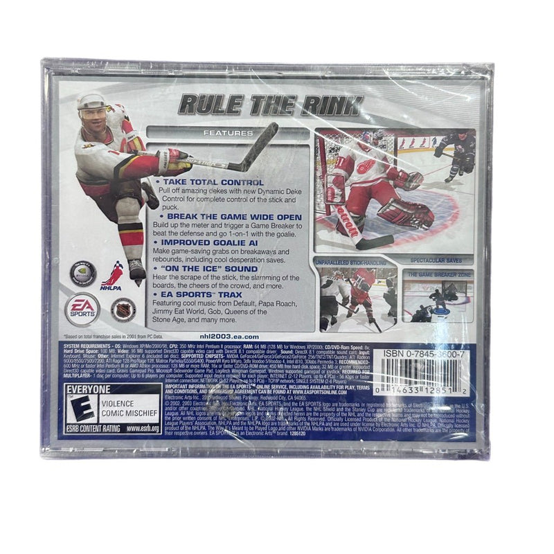 NHL 2003 Hockey EA Sports PC CD-ROM Software Video Game BRAND NEW FACTORY SEALED | Finer Things Resale